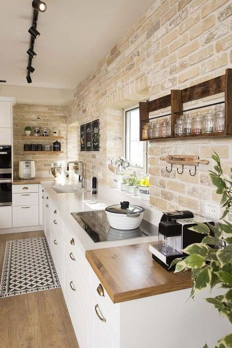 Farmhouse Kitchen Brick Backsplash 10