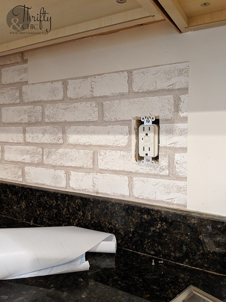 Farmhouse Kitchen Brick Backsplash 15