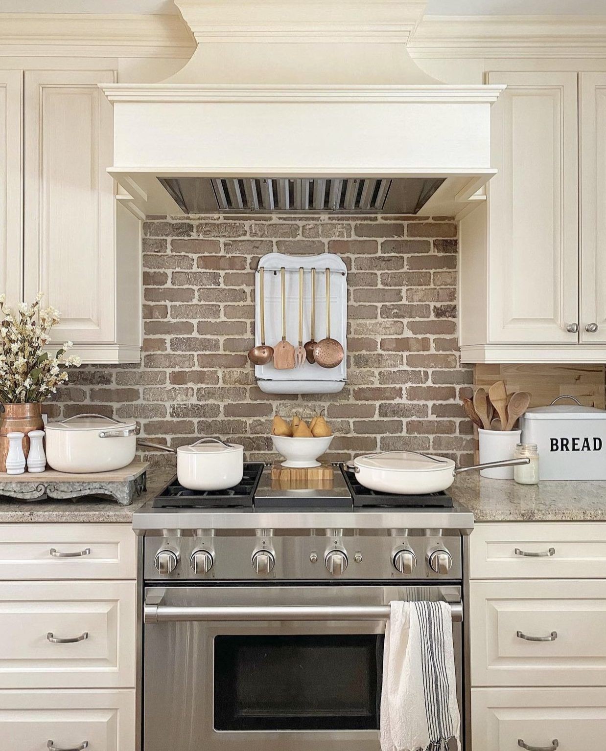 Farmhouse Kitchen Brick Backsplash 18