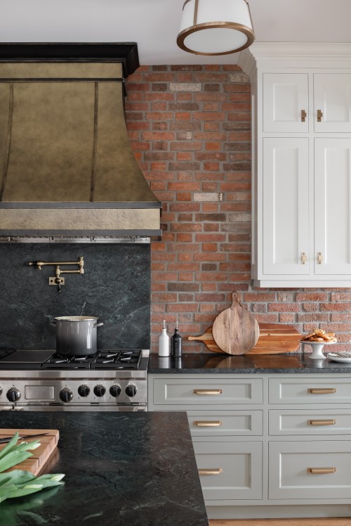 Farmhouse Kitchen Brick Backsplash 2