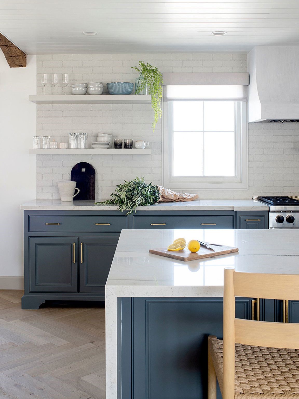 Farmhouse Kitchen Brick Backsplash 22