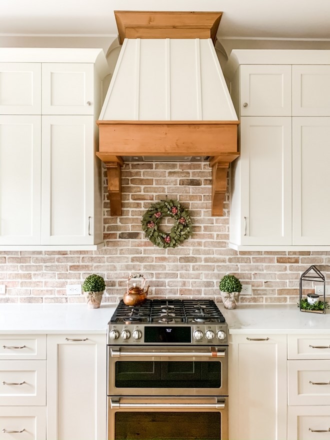 Farmhouse Kitchen Brick Backsplash 42