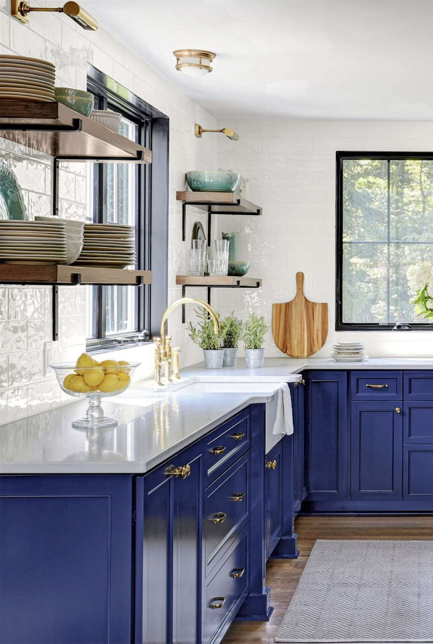 Blue Kitchen Cabinet Ideas - Light and Dark Blue Kitchen