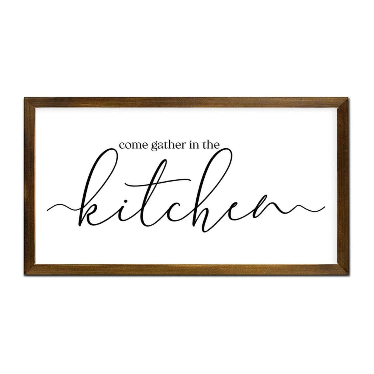 Come Gather in The Kitchen Wooden Frame Signs Sayings Lettering Wooden  Hanging Sign Farmhouse Wood Hanging Wall Art Decor for Bedroom Living Room