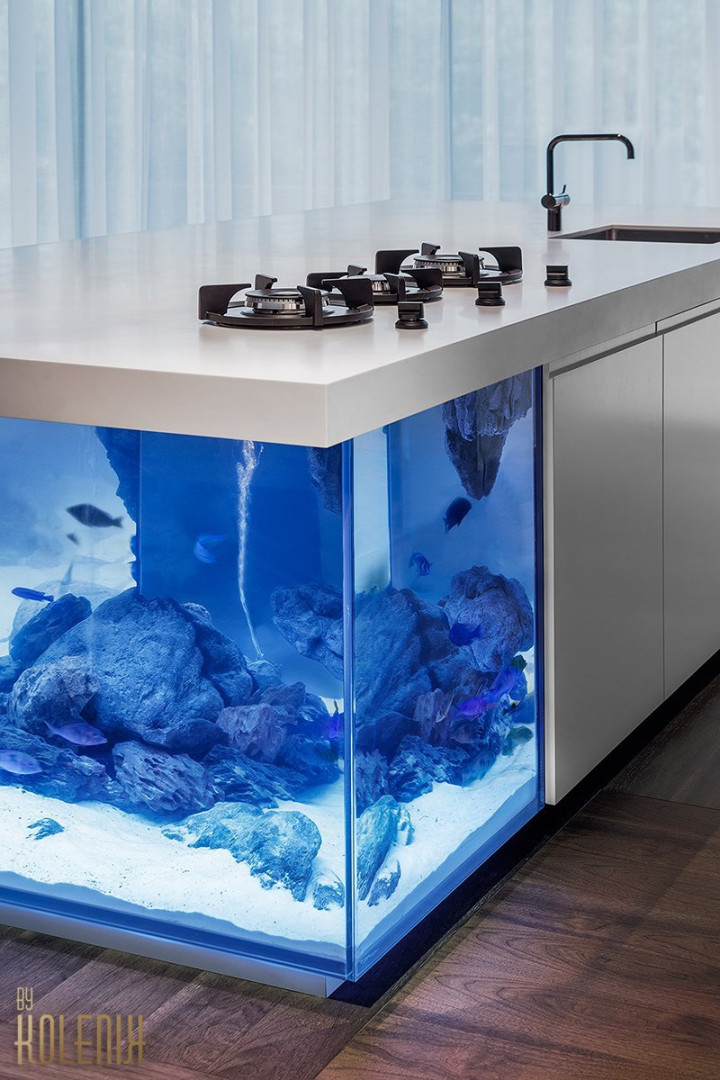 L-Shaped Kitchen Island Aquarium  Designs & Ideas on Dornob