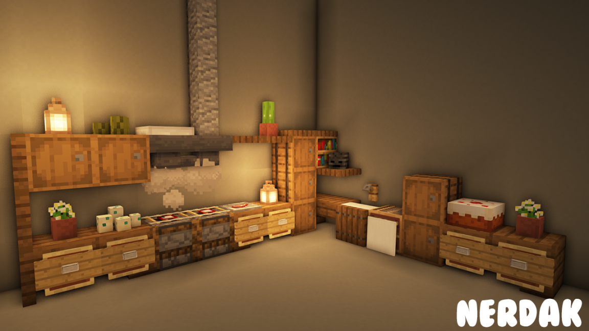 Minecraft Cute Kitchen Design (Tutorial Video in comments) : r