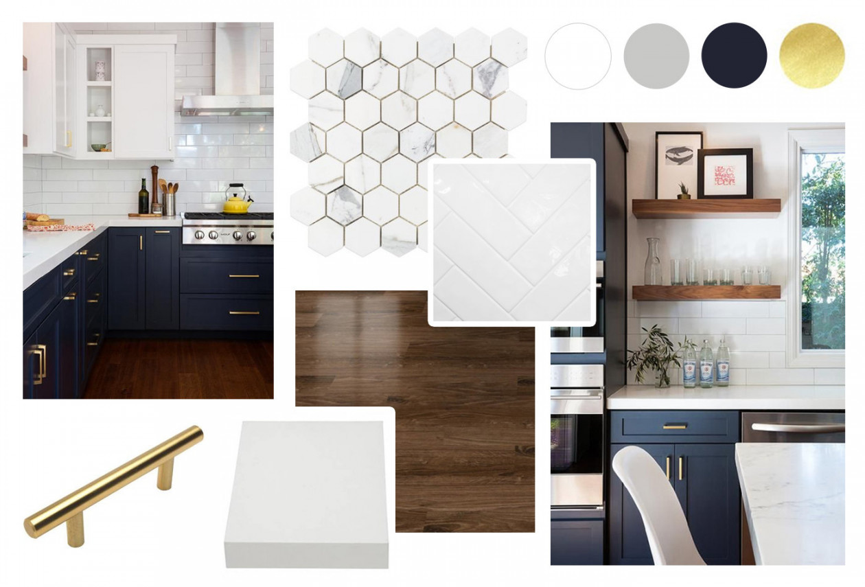 Moodboard -Mid Century Kitchen Online Interior Design Moodboard