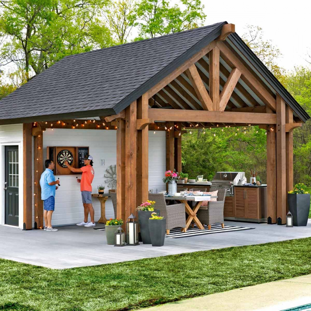 Outdoor Kitchen Pavilion Shed  Family Handyman