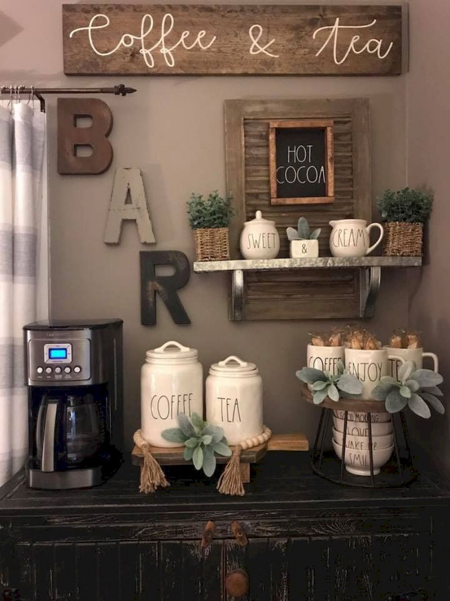 Simple Coffee Kitchen Decor Home to Z  Home coffee stations