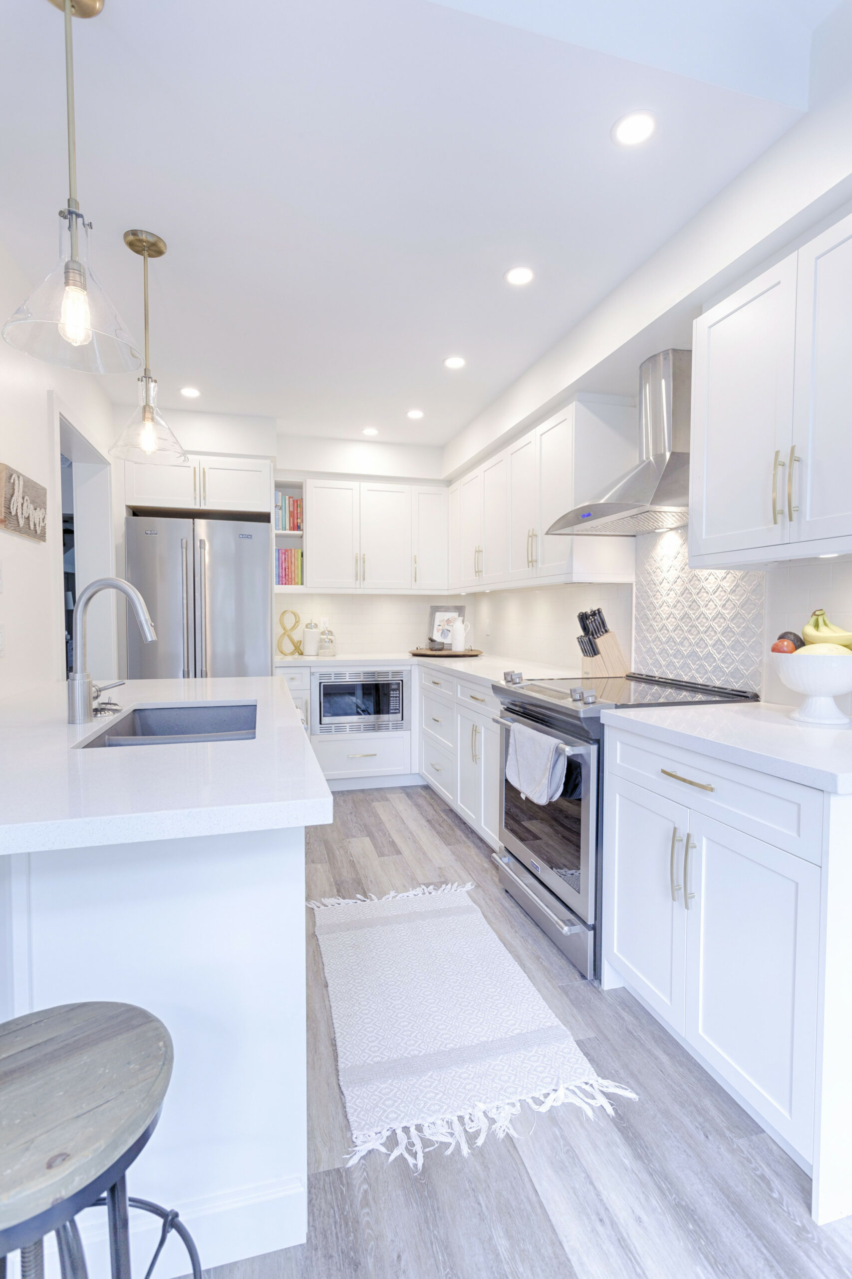 Smaller Bright Kitchen  Timeless kitchen, Grey kitchen floor