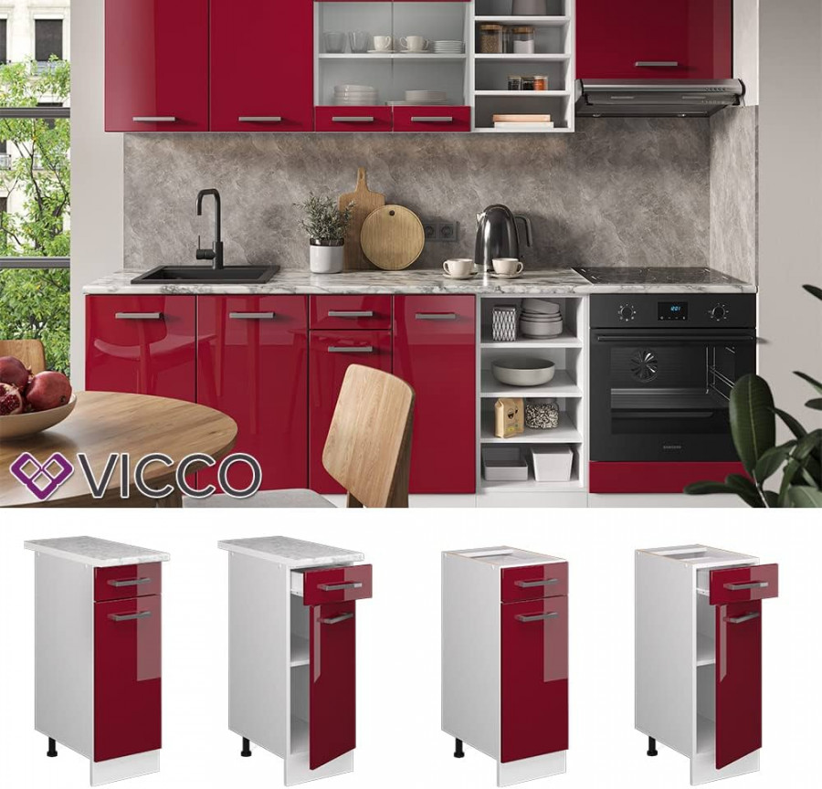 Vicco R-Line Kitchen Cabinet Wall Cabinet Floor Cabinet Kitchen Cabinet  Worktop Furniture Available in  Designs