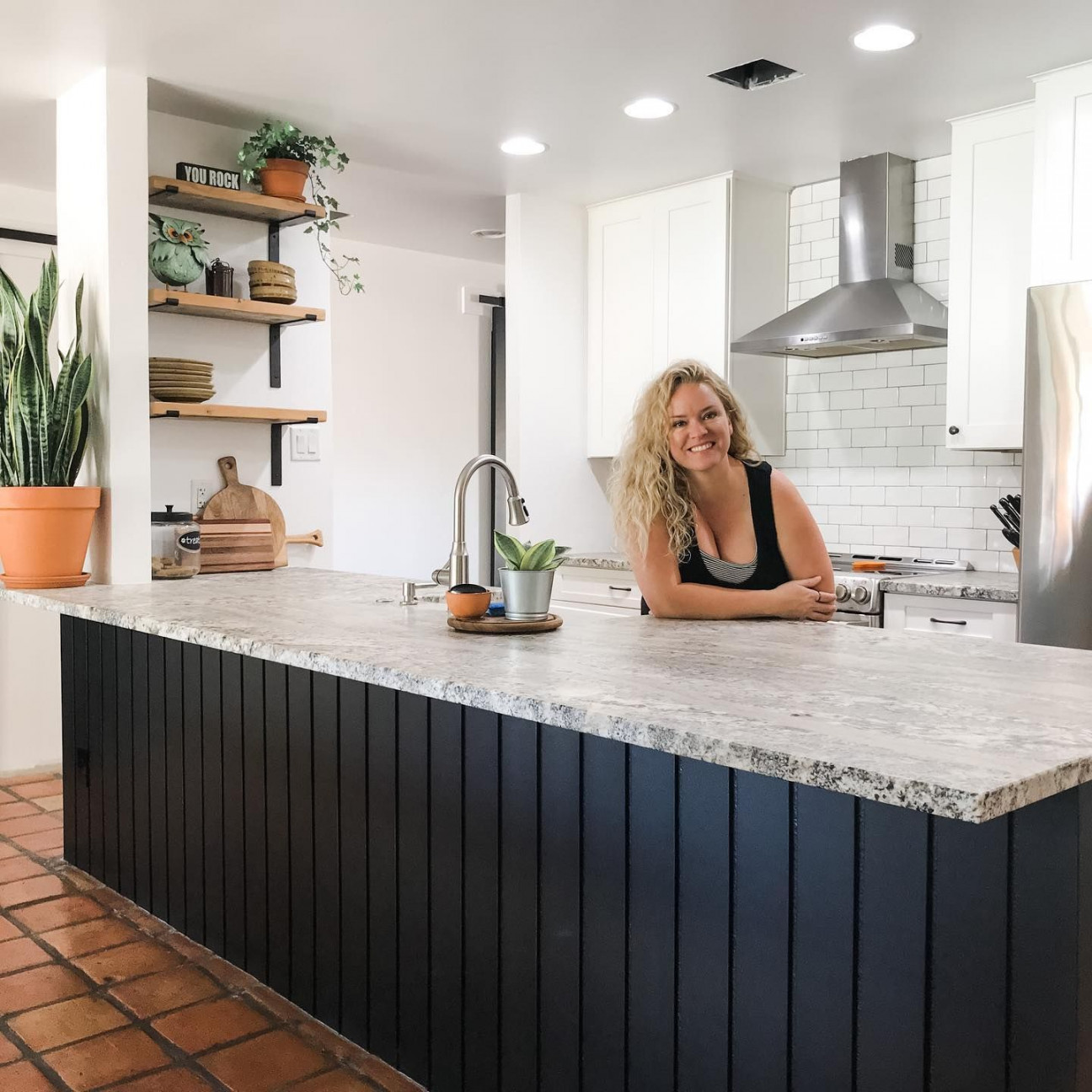 Adding Vertical Shiplap to Island  Interior design kitchen