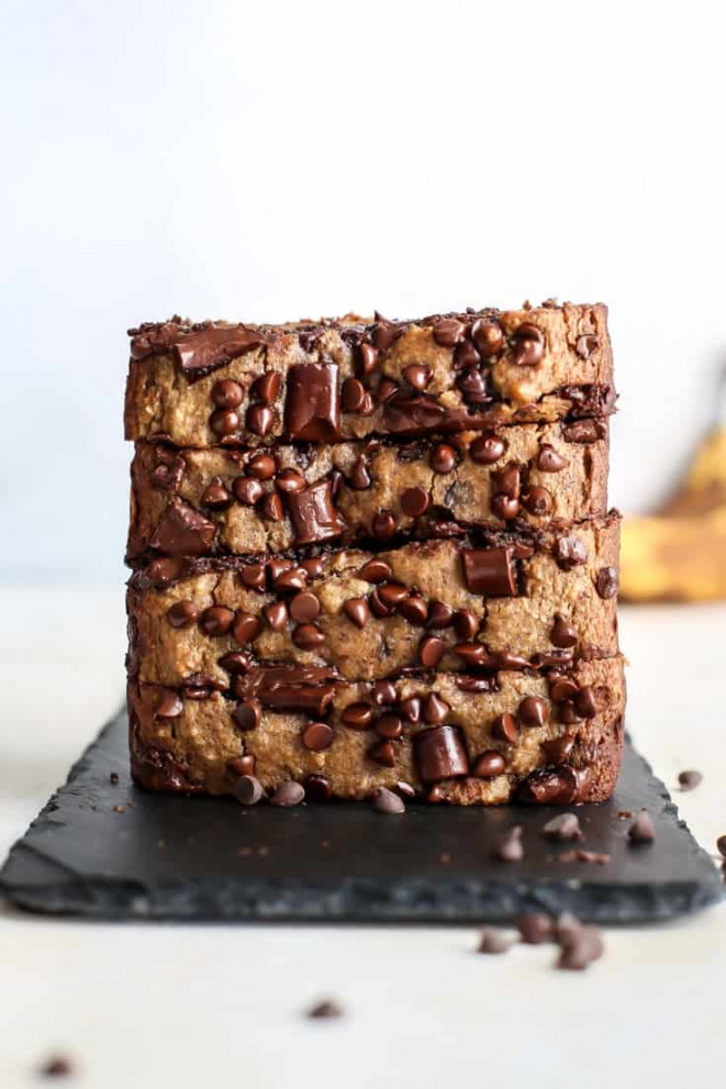 Almond Flour Paleo Banana Bread with Chocolate Chips