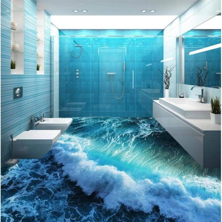 D Bathroom Non-Slip Floor Tiles Toilet Aisle Balcony Tiles Wall Floor  Tiles Bathroom Kitchen Tiles Background Wall  x  cm