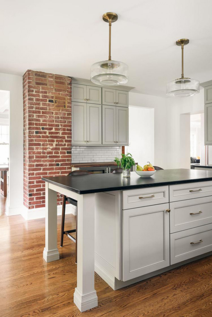 Henry  Kitchen with Brick Accent