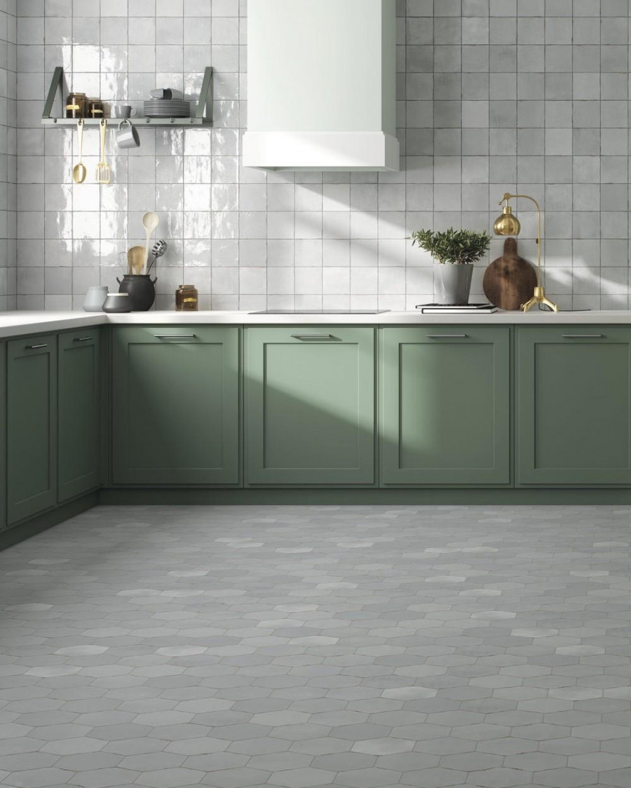 Hexagon Floor Tiles Nomade GREY ,X