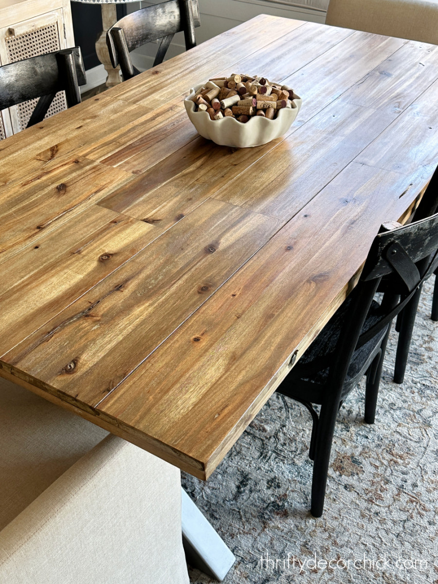 How to Refinish a Wood Table and Remove Water Stains  Thrifty