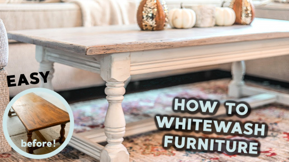 How to Whitewash & Distress Furniture: DIY Farmhouse Coffee Table (easy &  budget-friendly)