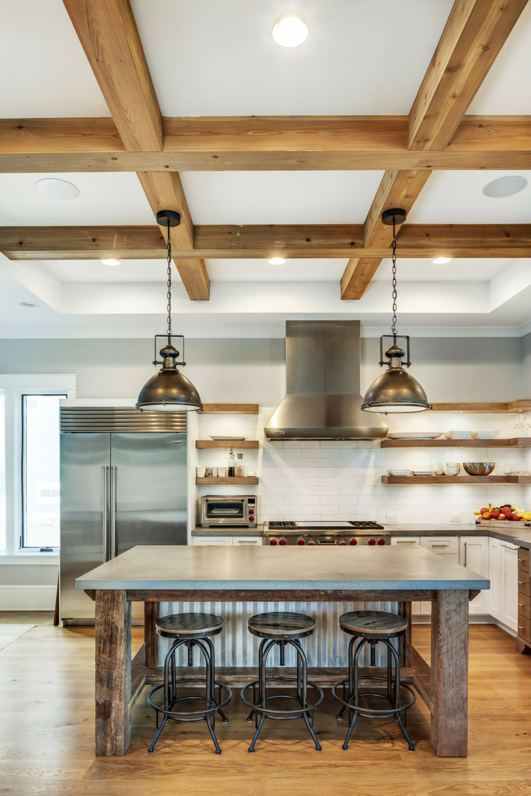 Industrial Modern Kitchen Design with Kitchen Island  Industrial