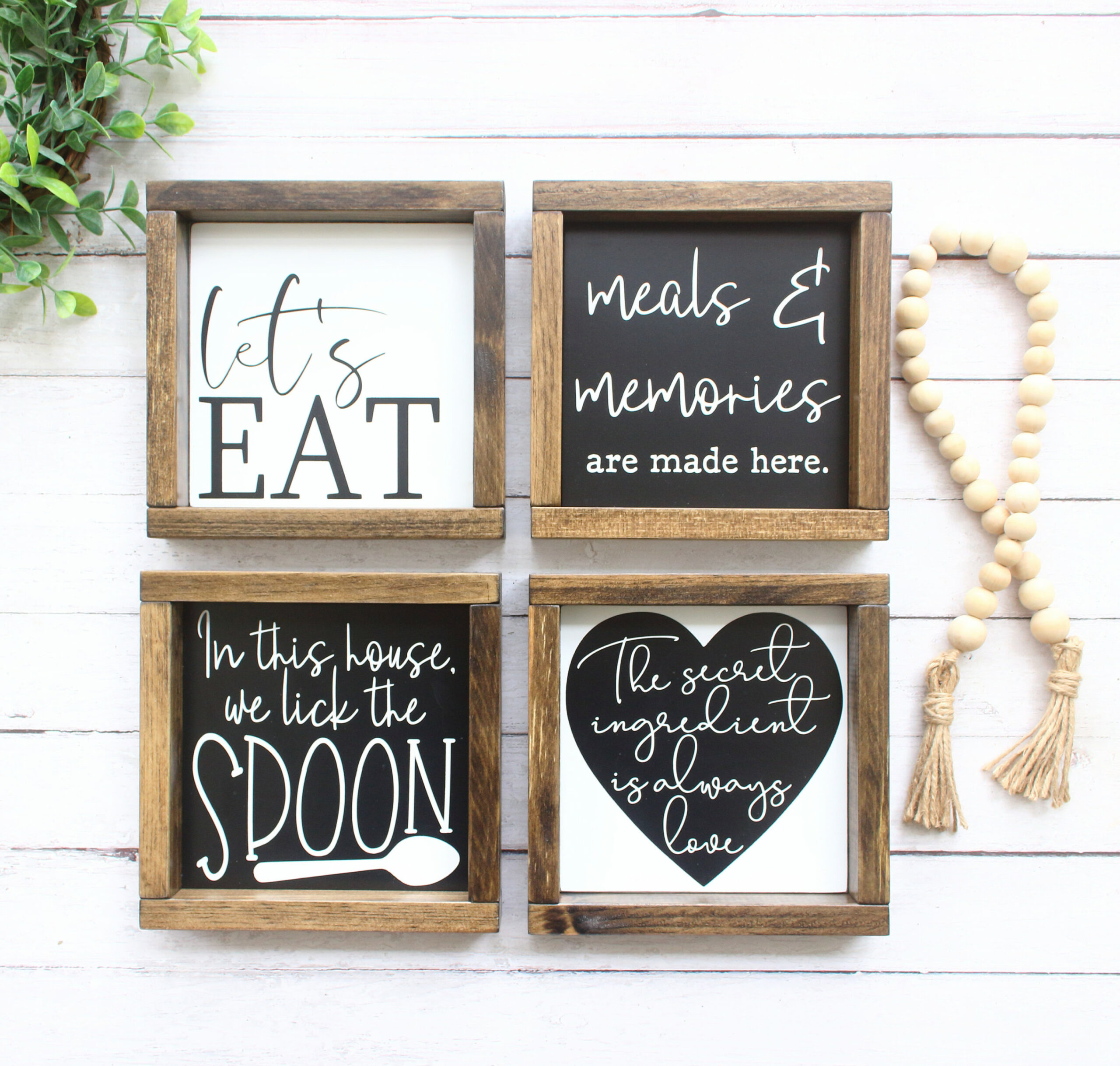 Kitchen Wall Decor Rustic Kitchen Signs Black and White - Etsy