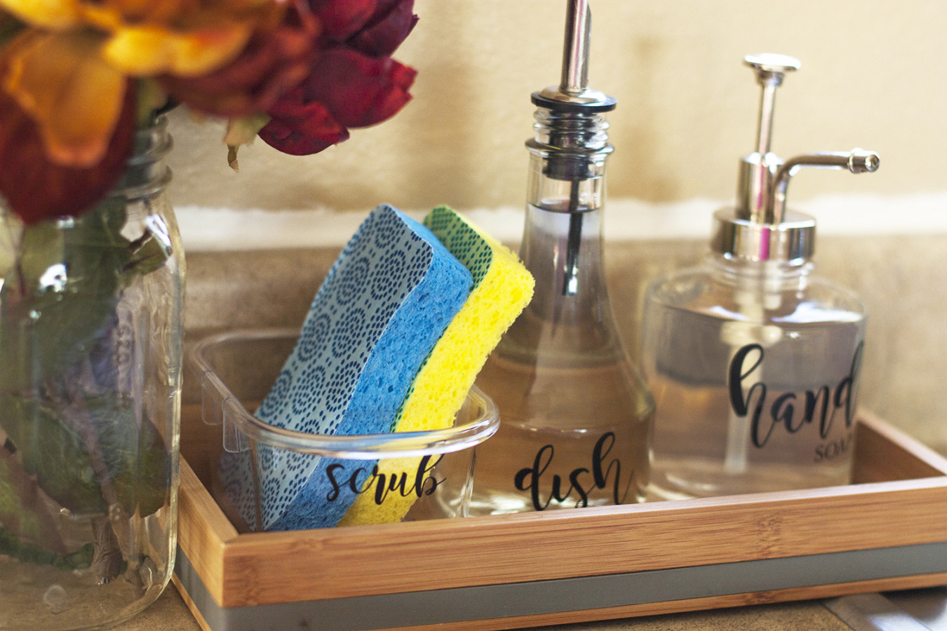 Making Cleanup Fast With An Organized Kitchen Sink & DIY Soap