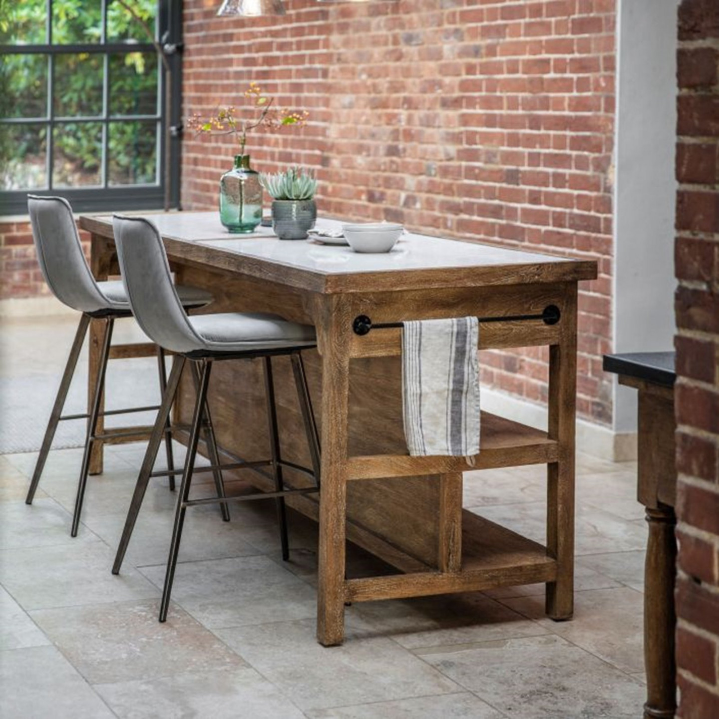 Marble Top Kitchen Island