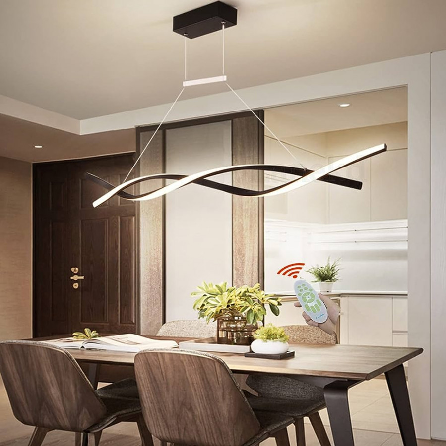 Modern LED Pendant Light Dimmable Kitchen Lamp Hanging Lamp Dining Room  Lamp Pendant Lamp Living Room Table Height Adjustable Pendant Light with