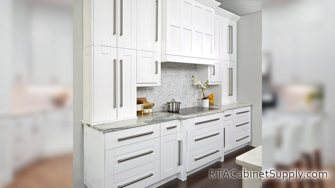 Modern White Shaker - Ready to Assemble Kitchen Cabinets