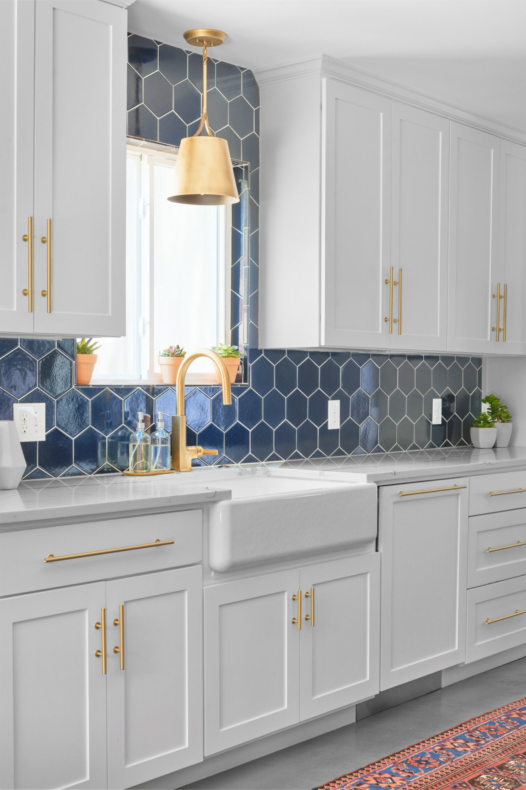 Navy Blue Hexagon Tile Backsplash  Fireclay Tile