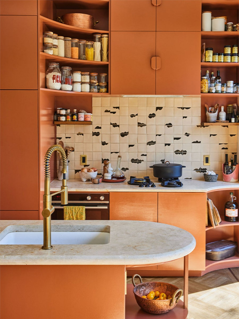 Painted Brown Kitchen Cabinets Are Finally Getting Their Moment