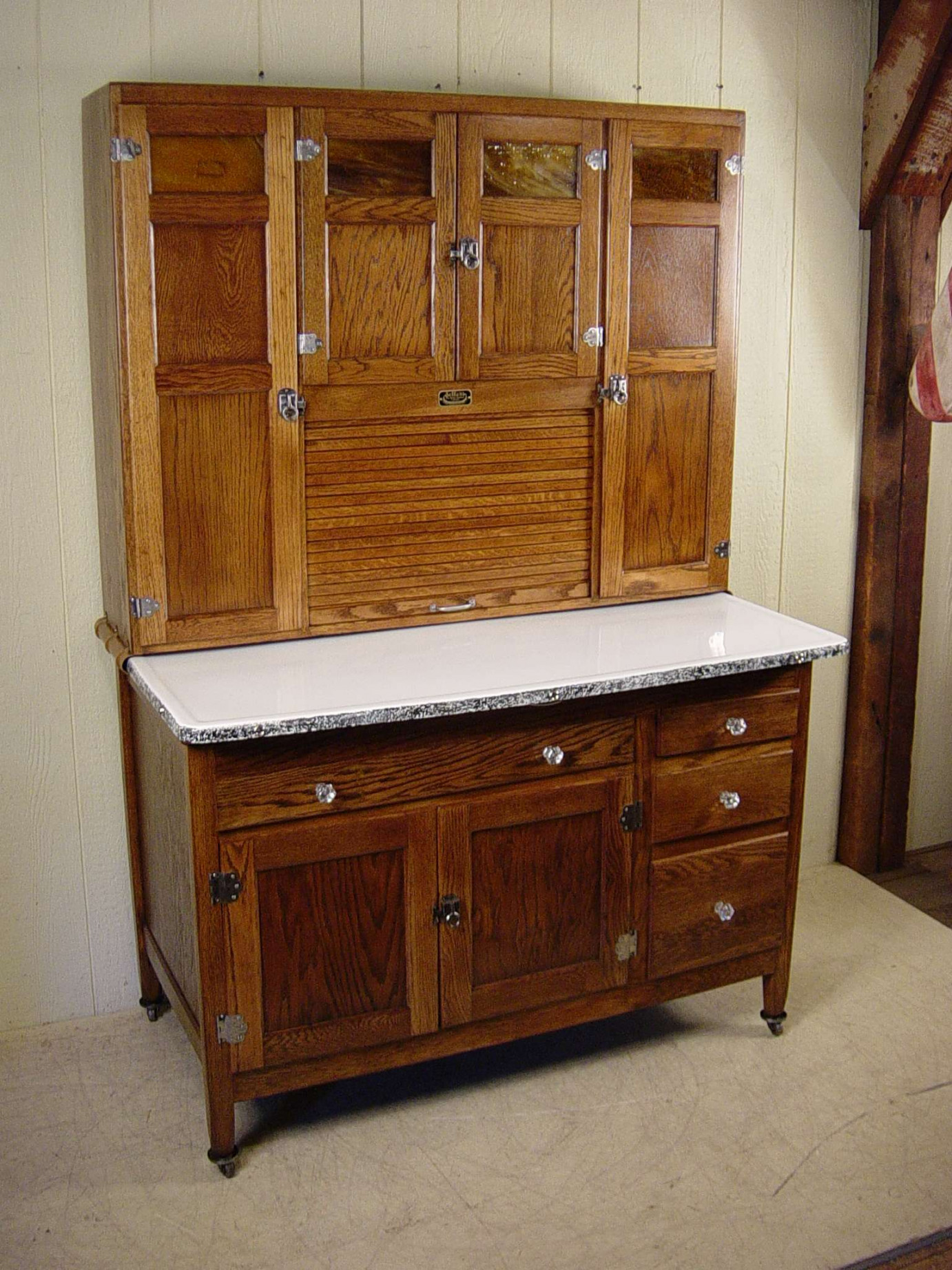 Sellers Oak Hoosier Kitchen Cabinet - Doug Schmitt Antiques