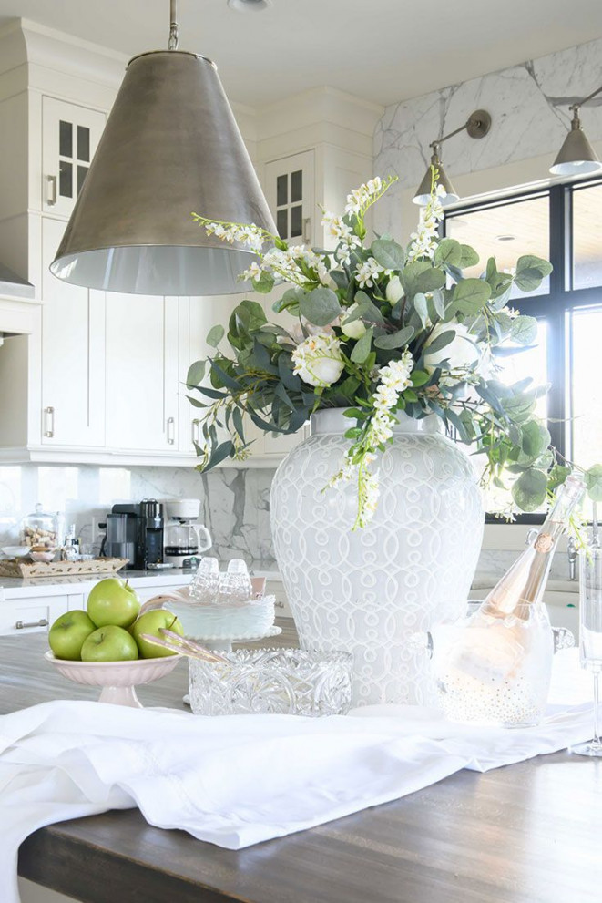 Spring Kitchen Decor Ideas  Floral vase arrangements, Home floral