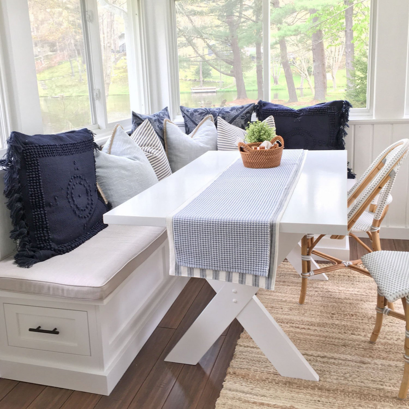 Sunbrella Custom Breakfast Nook Cushions Dining Table / - Etsy