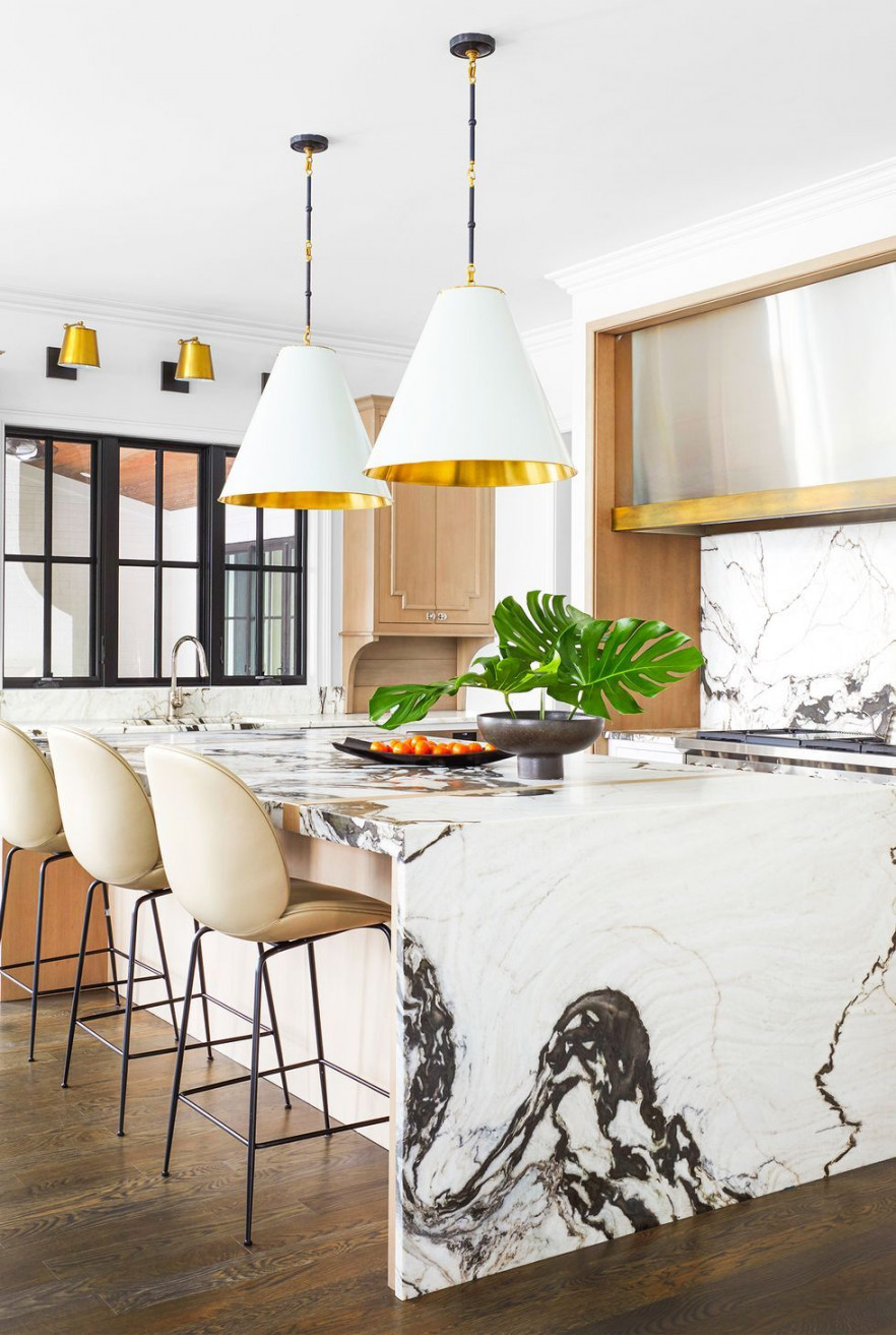 What Are Waterfall Countertops? And Why Designers Love Them