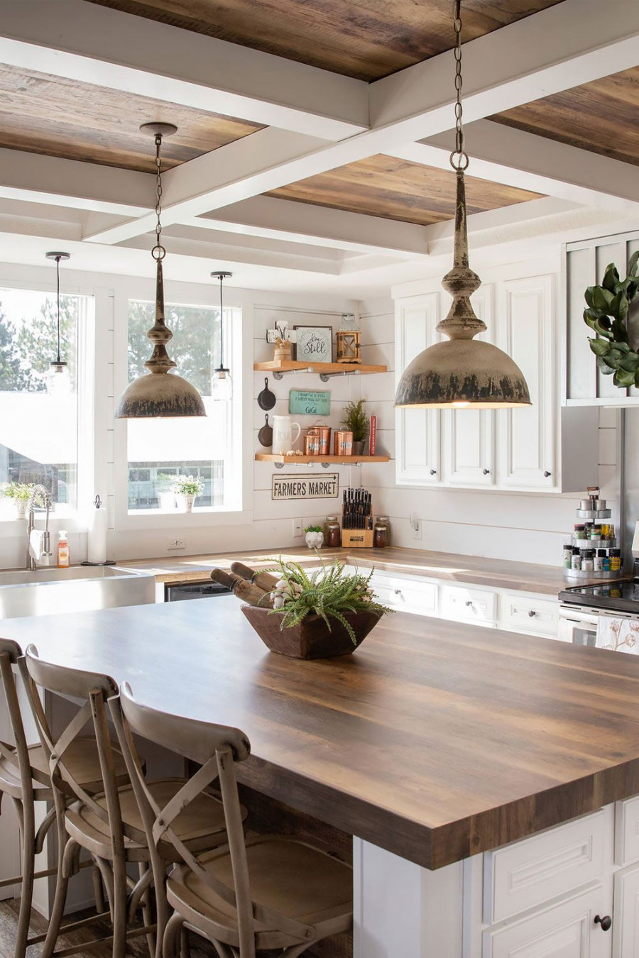 + White Cabinets With Butcher Block Countertops ( TIMELESS LOOK