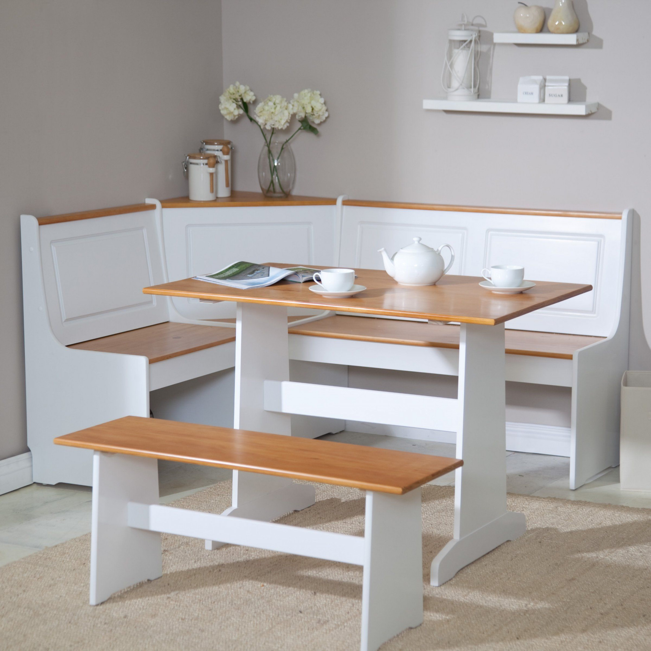 Wow!  Space-Saving Corner Breakfast Nook Furniture Sets