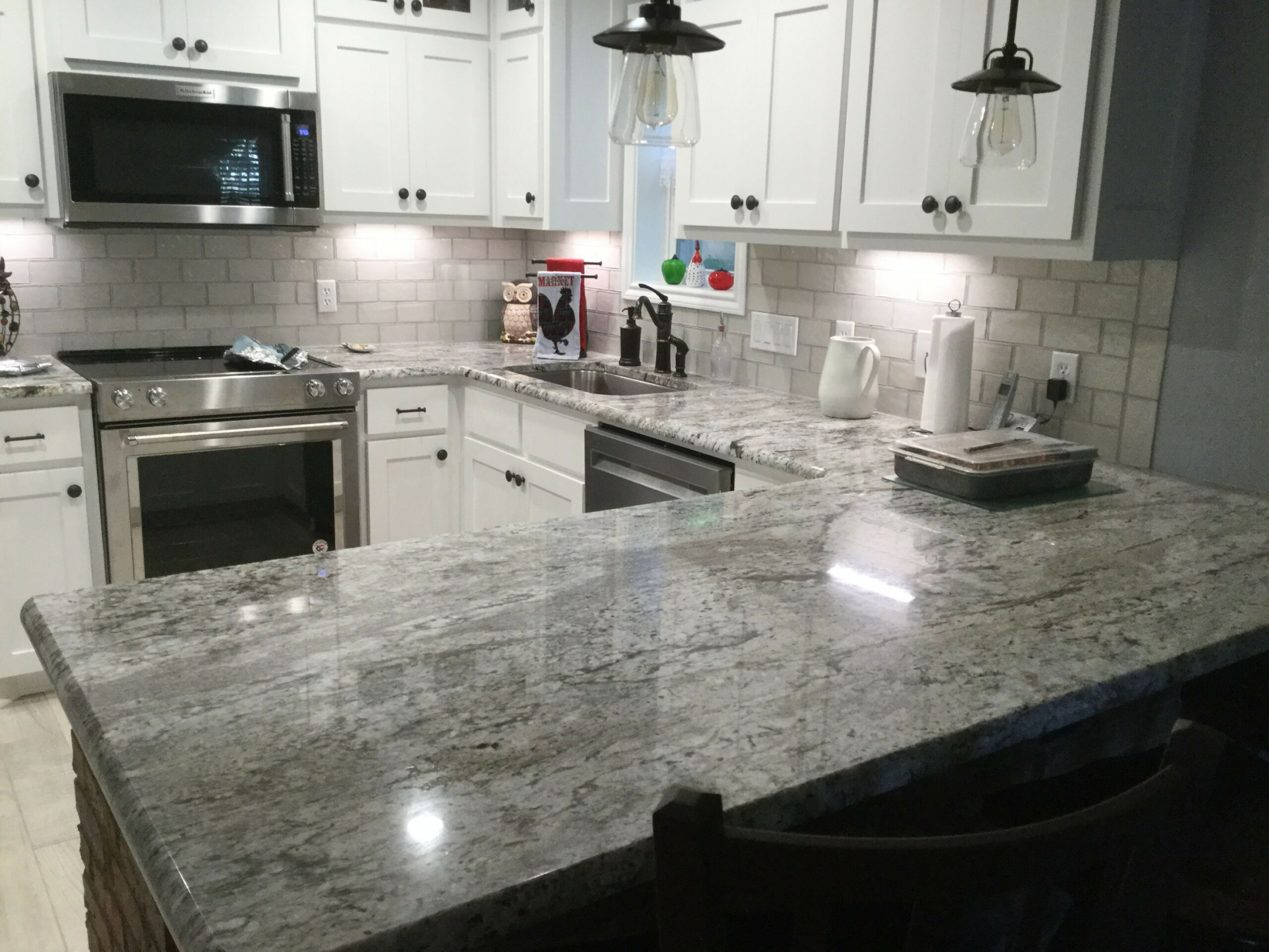 Blue dunes granite in kitchen redo