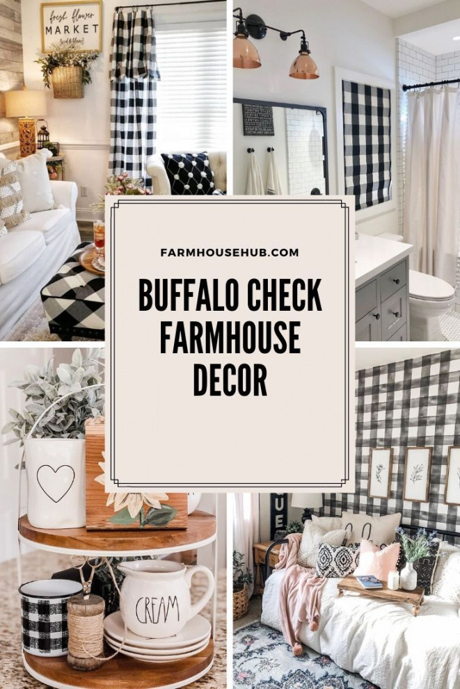 Buffalo check farmhouse decor – Farmhouse Hub  Plaid living room