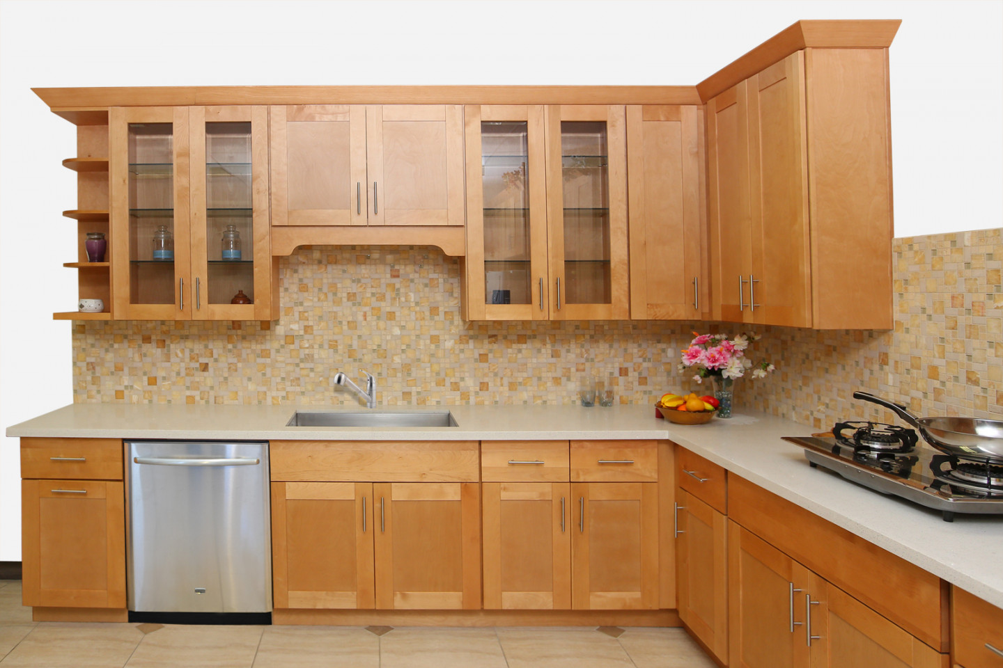 Buy Honey Shaker Maple RTA Kitchen Cabinets in Affordable Price