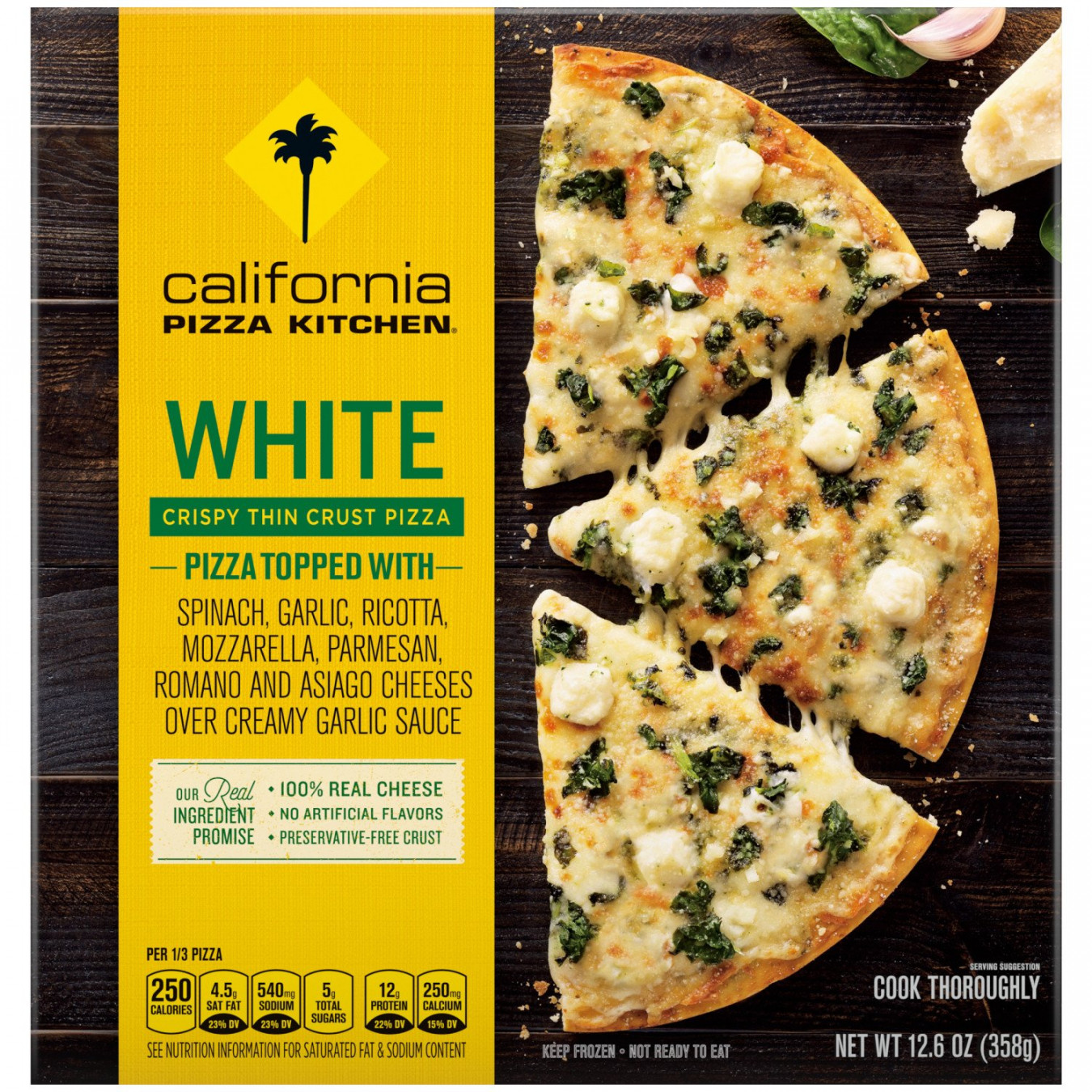 California Pizza Kitchen White Recipe Frozen Pizza with Crispy Thin Crust