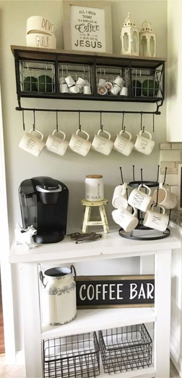 Coffee Corner Ideas For a Small Space Coffee Nook-PICTURES