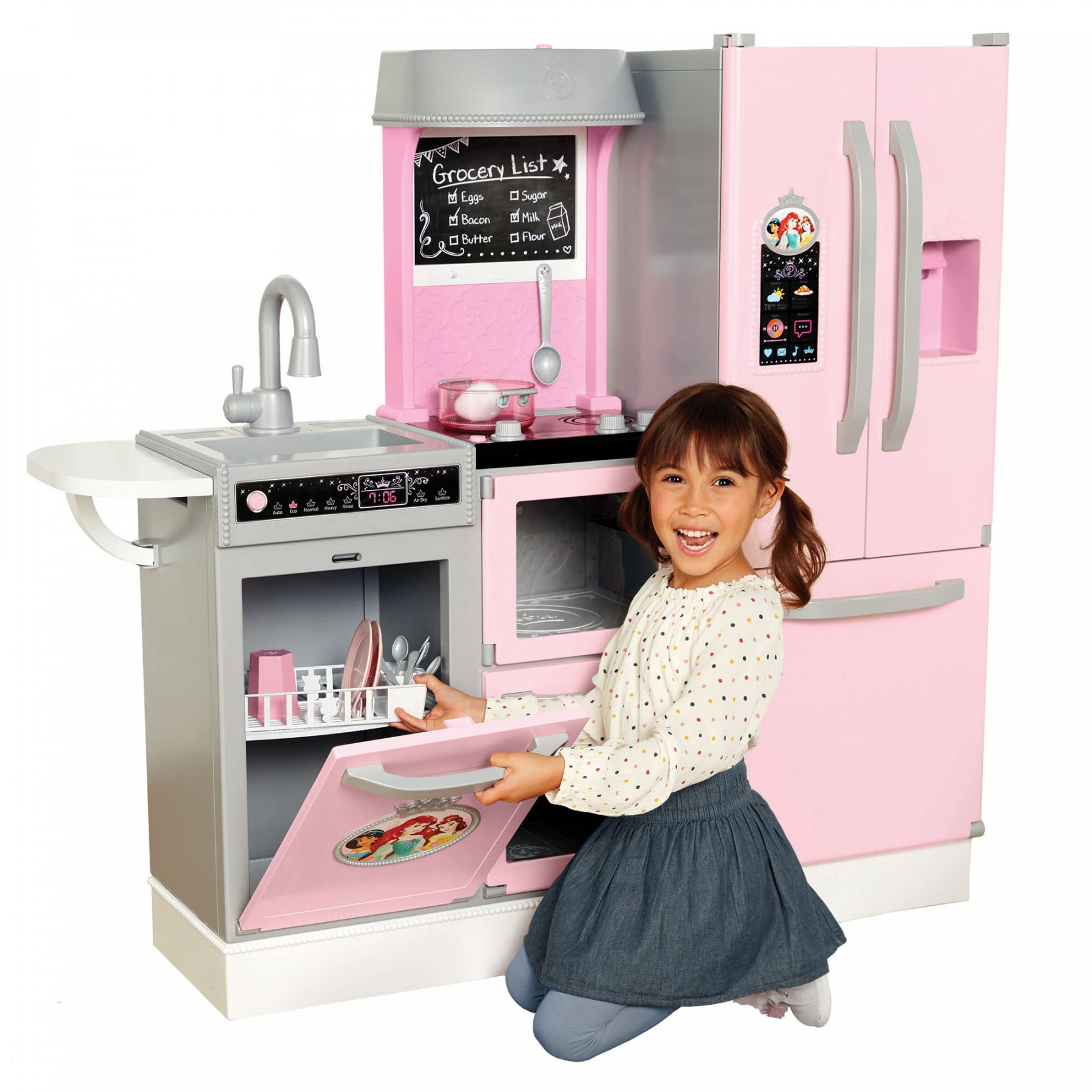 Disney Princess Style Collection Gourmet Smart Kitchen with Lights and  Sounds, + Accessories, Pink