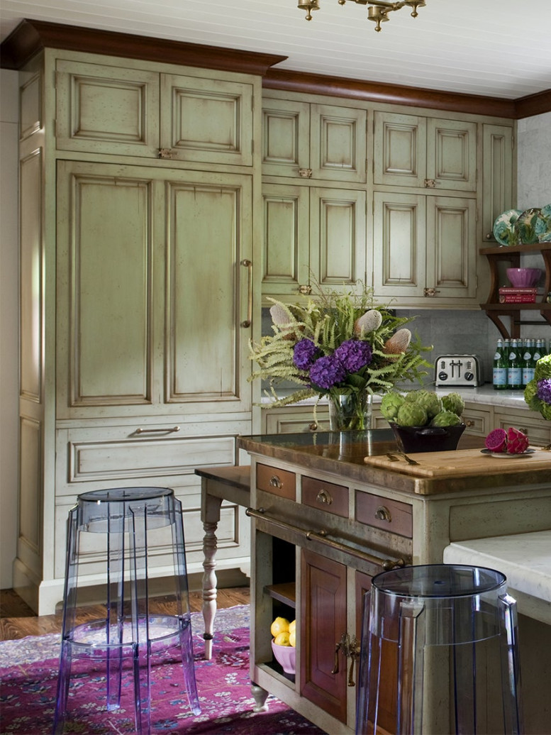 Distressed Kitchen Cabinets That Really Bring the Charm  domino