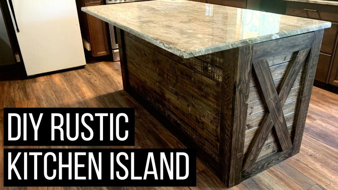 DIY Kitchen Island  Rustic Kitchen Island Makeover Under $