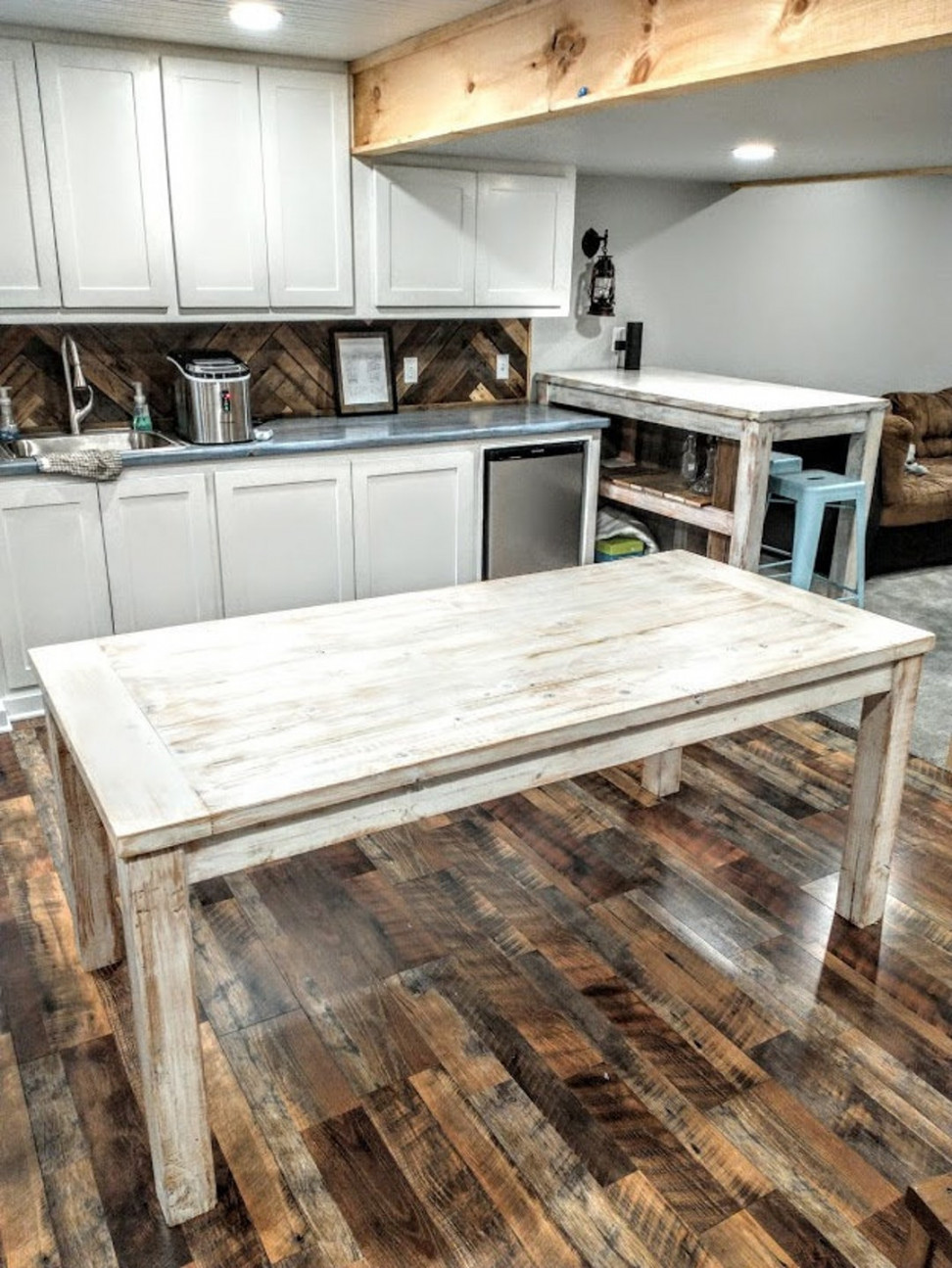 Farmhouse Dining Table whitewash Rustic - Etsy