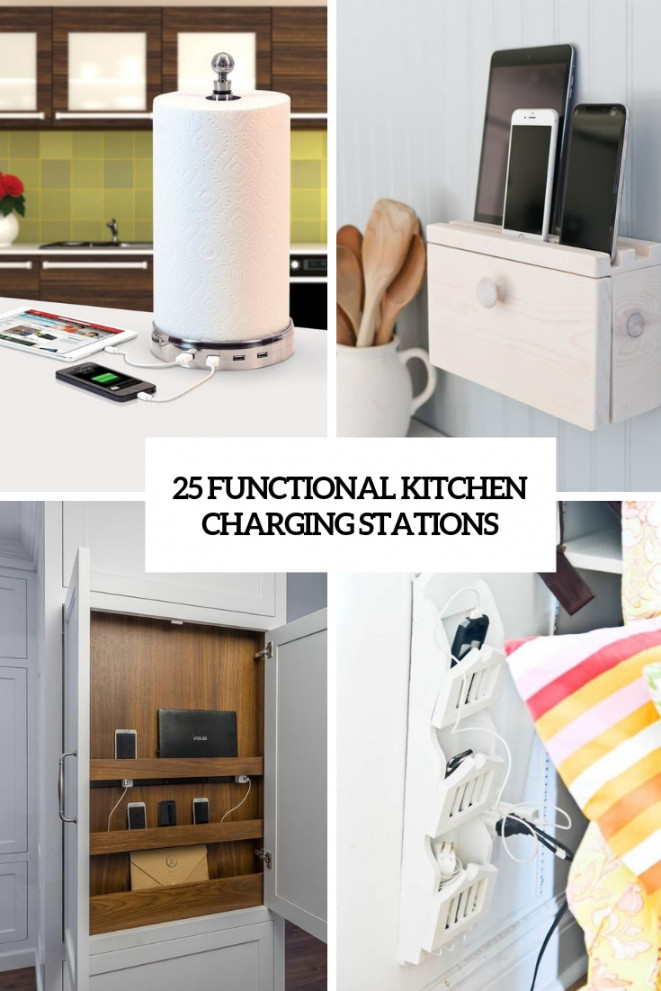 Functional Kitchen Charging Stations - DigsDigs