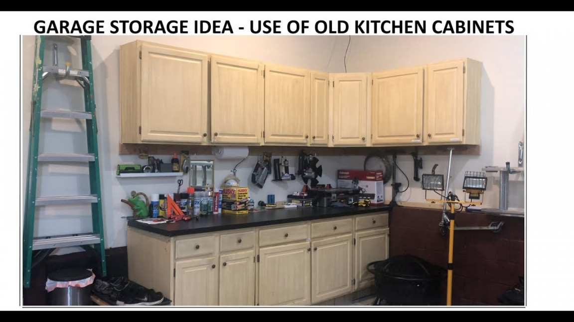 Garage Storage Idea - Reuse Kitchen Old Cabinets