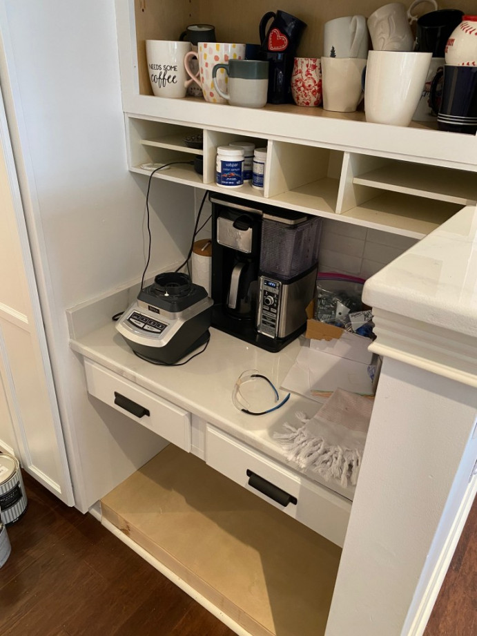 How I Transformed Our Kitchen Desk Nook Into A Functional Coffee