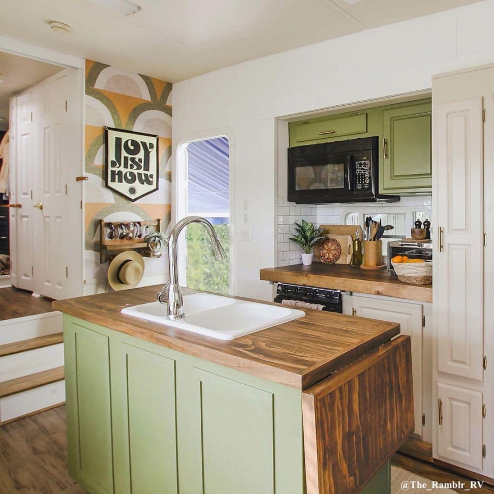 How to Add a Kitchen Island to Your RV  RV Inspiration