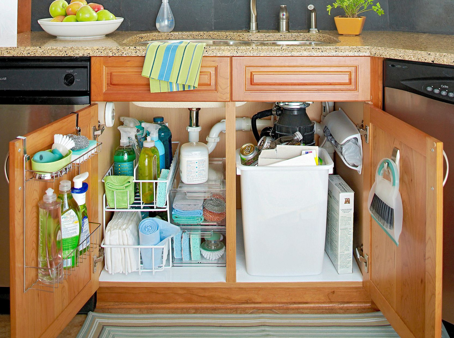 How to Organize Under Your Kitchen Sink